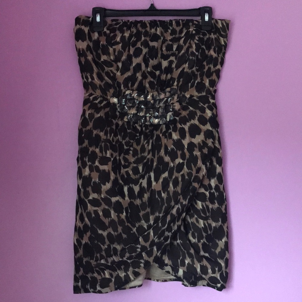Cheetah print short dress